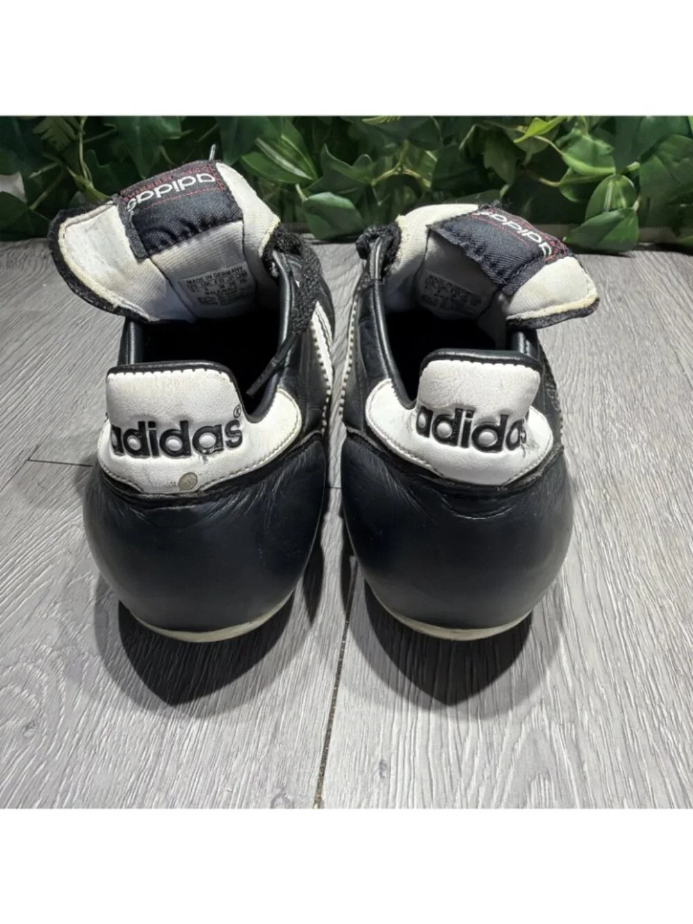 Adidas Copa Mundial Shoes Men 5.5  W 7Black Leather Soccer Cleats Germany 015110